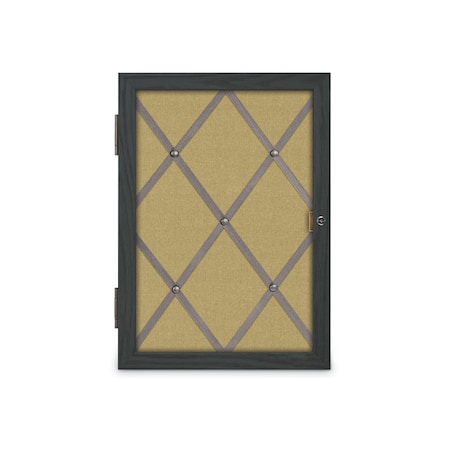 United Visual Products Sliding Door 12" Wood Framed Display Cas, UVDC1651-OAK-CLOUD UVDC1651-OAK-CLOUD